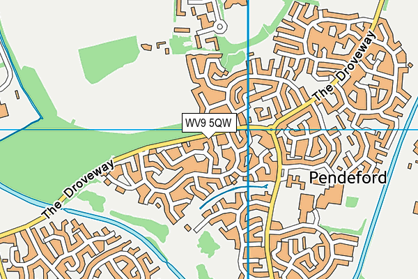 WV9 5QW map - OS VectorMap District (Ordnance Survey)