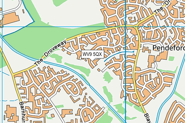 WV9 5QX map - OS VectorMap District (Ordnance Survey)