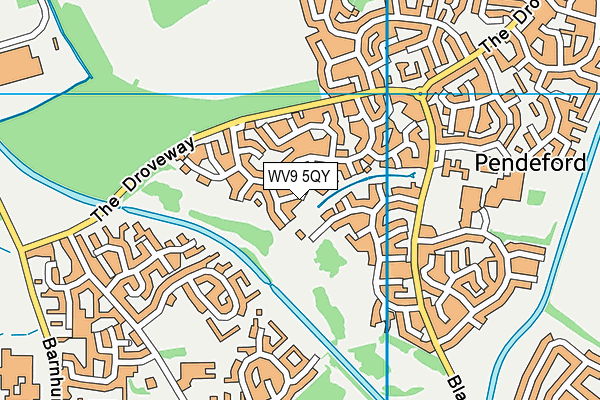 WV9 5QY map - OS VectorMap District (Ordnance Survey)