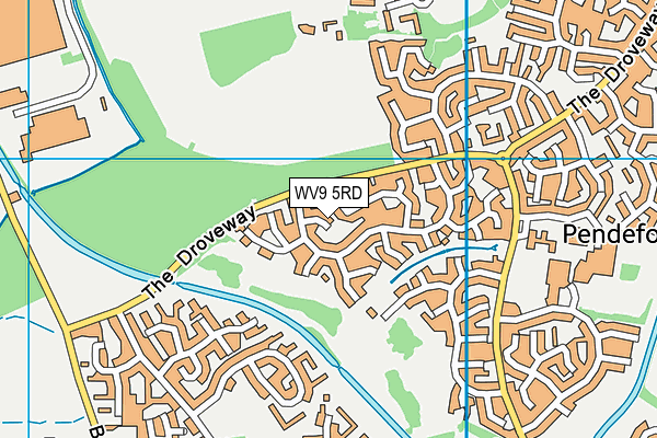 WV9 5RD map - OS VectorMap District (Ordnance Survey)