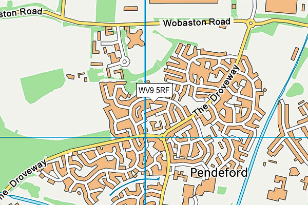 WV9 5RF map - OS VectorMap District (Ordnance Survey)