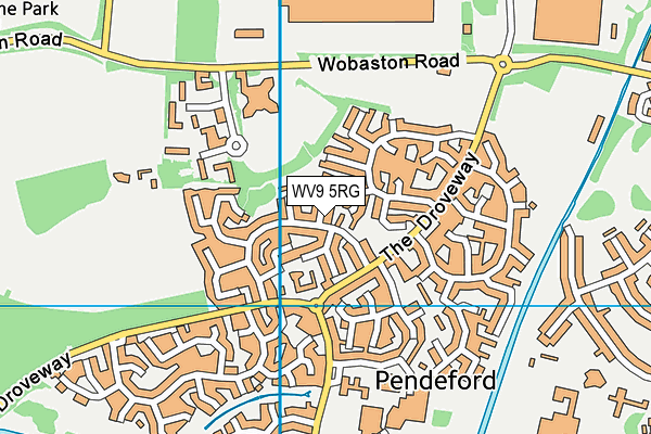 WV9 5RG map - OS VectorMap District (Ordnance Survey)