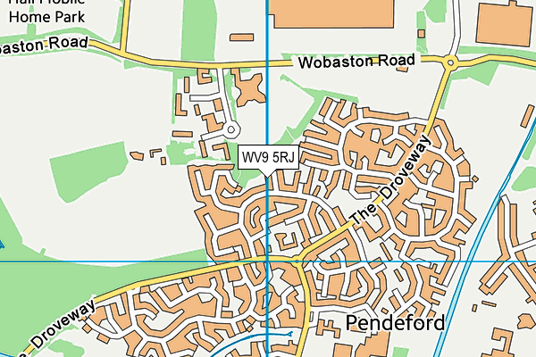 WV9 5RJ map - OS VectorMap District (Ordnance Survey)