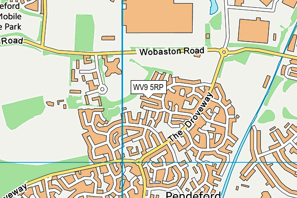 WV9 5RP map - OS VectorMap District (Ordnance Survey)