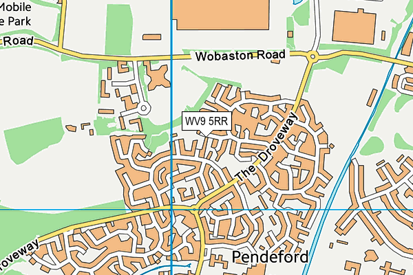 WV9 5RR map - OS VectorMap District (Ordnance Survey)