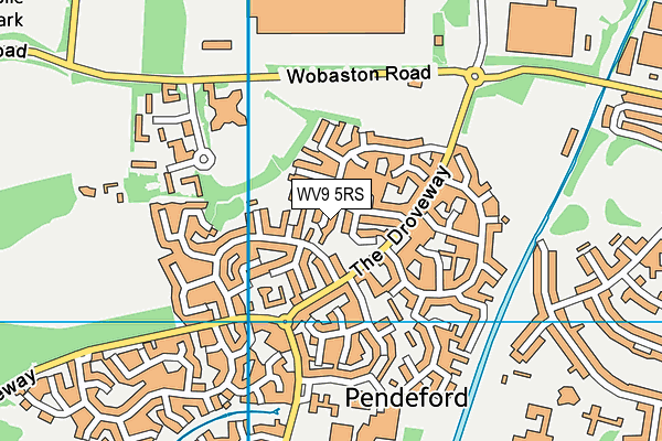 WV9 5RS map - OS VectorMap District (Ordnance Survey)