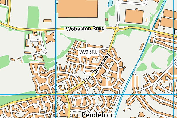 WV9 5RU map - OS VectorMap District (Ordnance Survey)