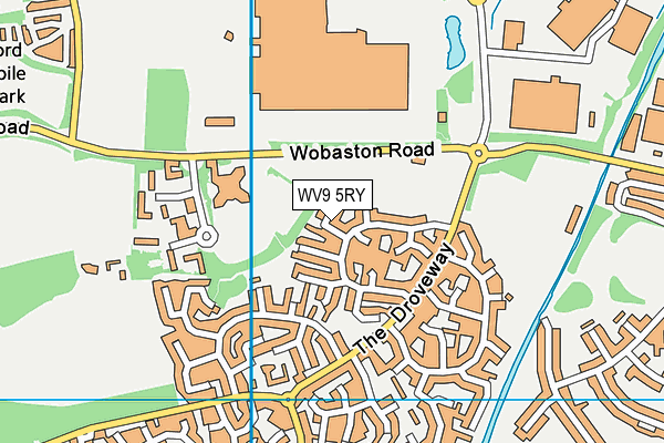 WV9 5RY map - OS VectorMap District (Ordnance Survey)