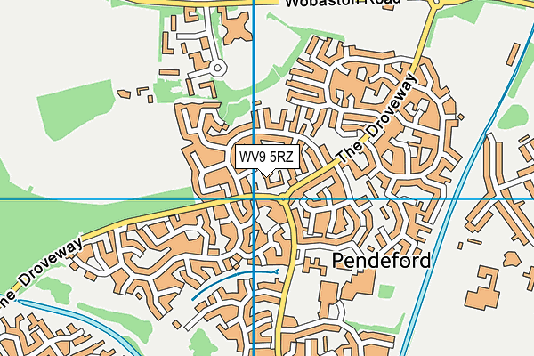 WV9 5RZ map - OS VectorMap District (Ordnance Survey)