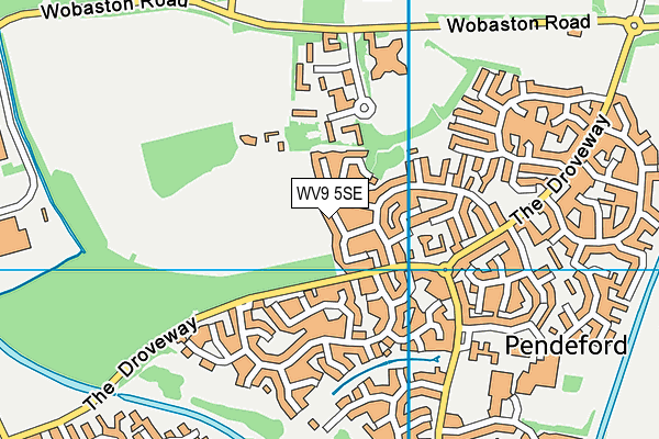 WV9 5SE map - OS VectorMap District (Ordnance Survey)