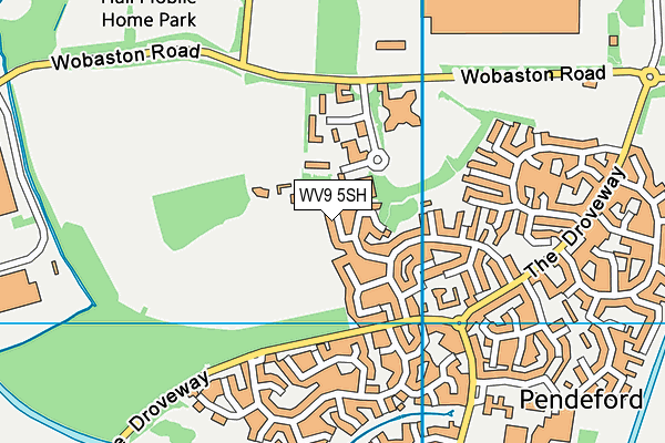 WV9 5SH map - OS VectorMap District (Ordnance Survey)