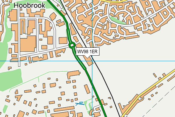 WV98 1ER map - OS VectorMap District (Ordnance Survey)