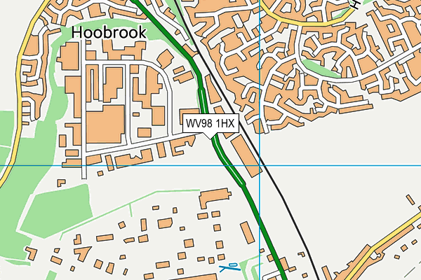 WV98 1HX map - OS VectorMap District (Ordnance Survey)