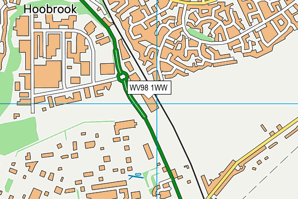 WV98 1WW map - OS VectorMap District (Ordnance Survey)
