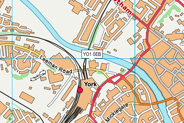 YO1 0EB map - OS VectorMap District (Ordnance Survey)