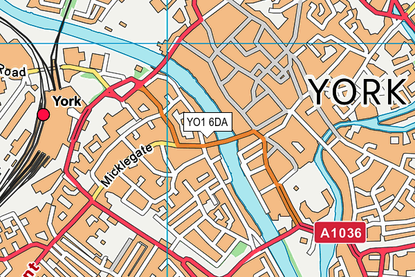 YO1 6DA map - OS VectorMap District (Ordnance Survey)