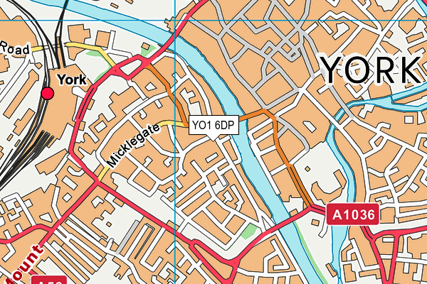 YO1 6DP map - OS VectorMap District (Ordnance Survey)