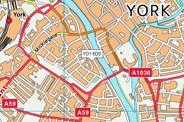 YO1 6DS map - OS VectorMap District (Ordnance Survey)
