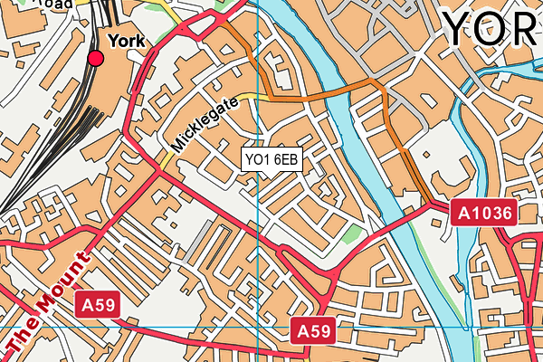 YO1 6EB map - OS VectorMap District (Ordnance Survey)