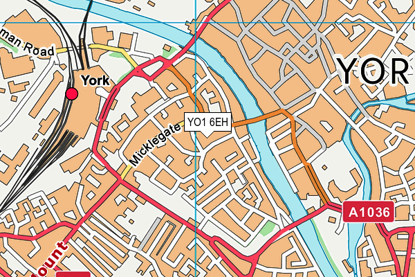 YO1 6EH map - OS VectorMap District (Ordnance Survey)