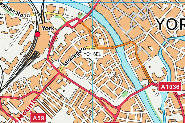 YO1 6EL map - OS VectorMap District (Ordnance Survey)