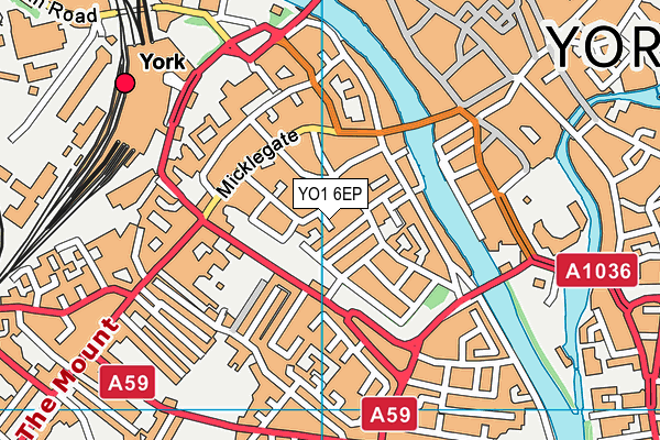 YO1 6EP map - OS VectorMap District (Ordnance Survey)