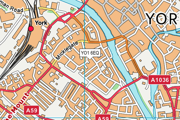 YO1 6EQ map - OS VectorMap District (Ordnance Survey)