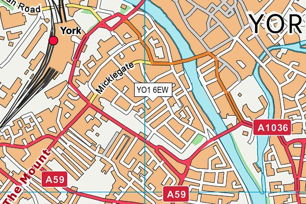 YO1 6EW map - OS VectorMap District (Ordnance Survey)