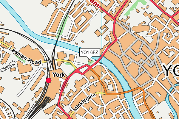 YO1 6FZ map - OS VectorMap District (Ordnance Survey)