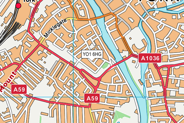 YO1 6HG map - OS VectorMap District (Ordnance Survey)