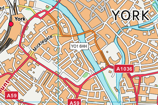 YO1 6HH map - OS VectorMap District (Ordnance Survey)