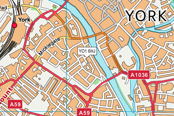 YO1 6HJ map - OS VectorMap District (Ordnance Survey)