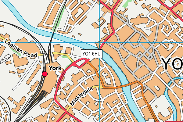 YO1 6HU map - OS VectorMap District (Ordnance Survey)