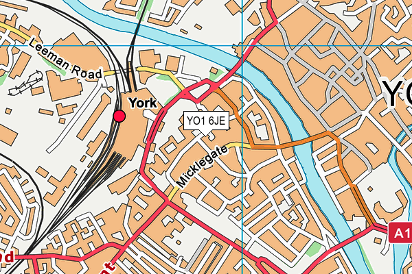 YO1 6JE map - OS VectorMap District (Ordnance Survey)