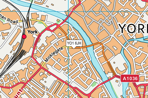 YO1 6JH map - OS VectorMap District (Ordnance Survey)