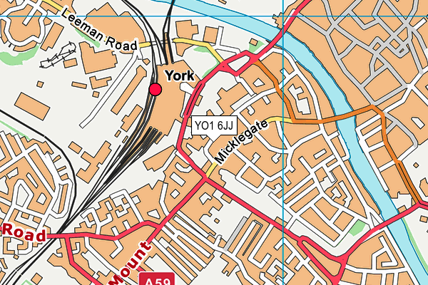 YO1 6JJ map - OS VectorMap District (Ordnance Survey)