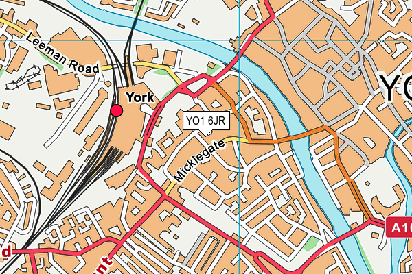 YO1 6JR map - OS VectorMap District (Ordnance Survey)