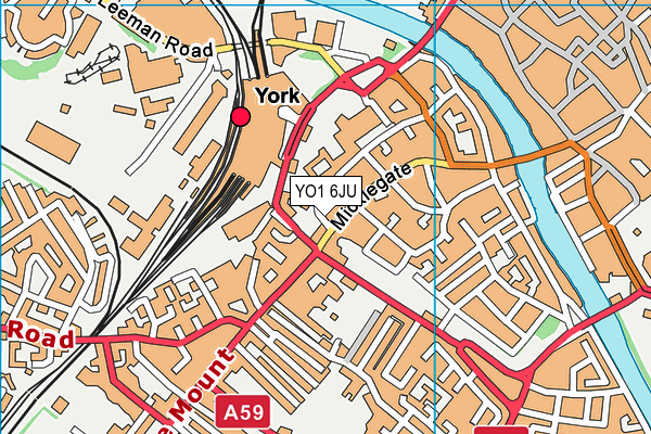 YO1 6JU map - OS VectorMap District (Ordnance Survey)