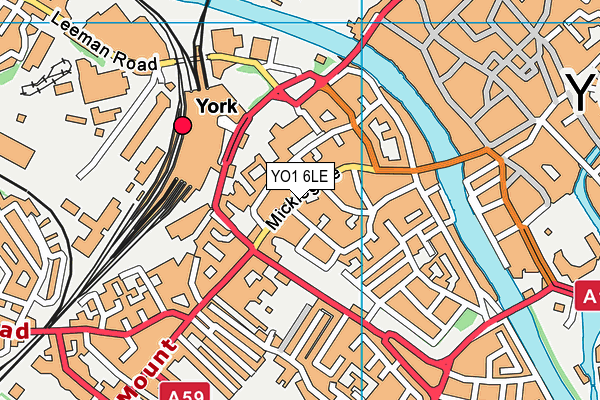 YO1 6LE map - OS VectorMap District (Ordnance Survey)
