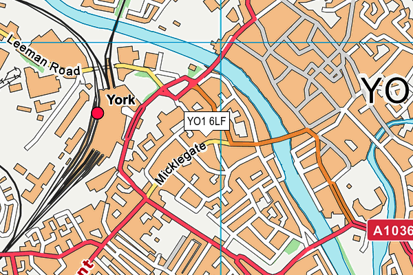 YO1 6LF map - OS VectorMap District (Ordnance Survey)