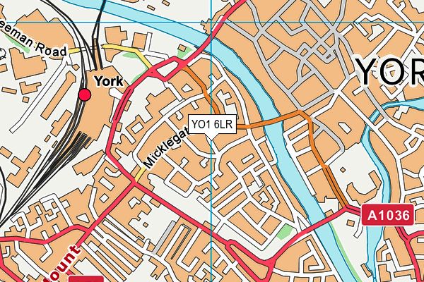 YO1 6LR map - OS VectorMap District (Ordnance Survey)