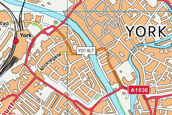 YO1 6LT map - OS VectorMap District (Ordnance Survey)