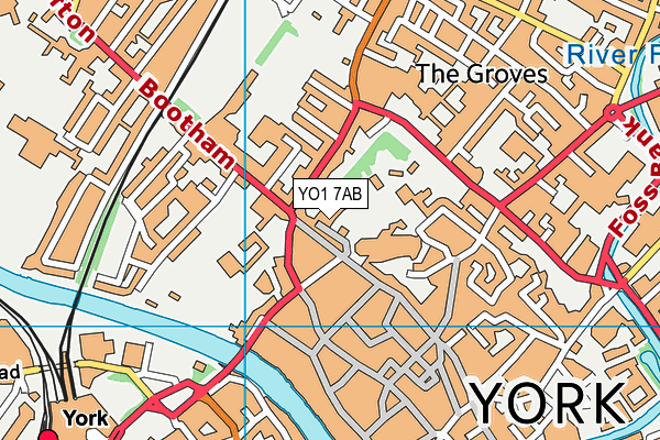 YO1 7AB map - OS VectorMap District (Ordnance Survey)