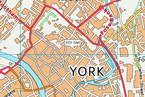 YO1 7AH map - OS VectorMap District (Ordnance Survey)
