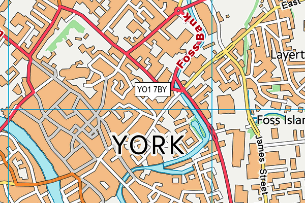 YO1 7BY map - OS VectorMap District (Ordnance Survey)