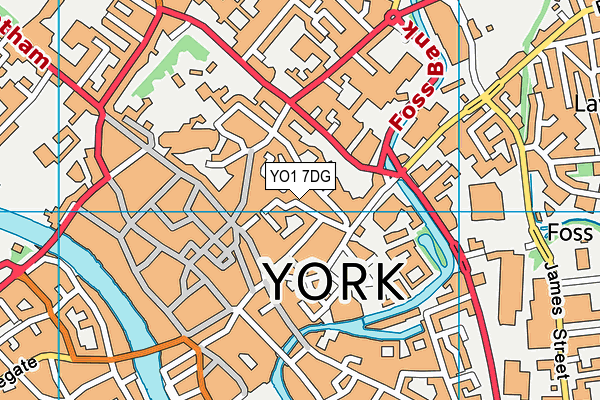 YO1 7DG map - OS VectorMap District (Ordnance Survey)