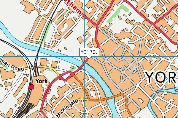 YO1 7DJ map - OS VectorMap District (Ordnance Survey)