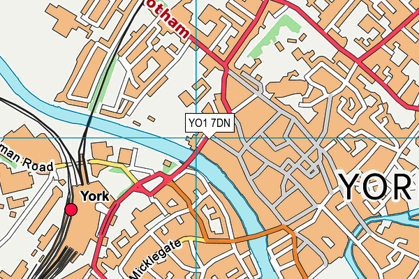 YO1 7DN map - OS VectorMap District (Ordnance Survey)