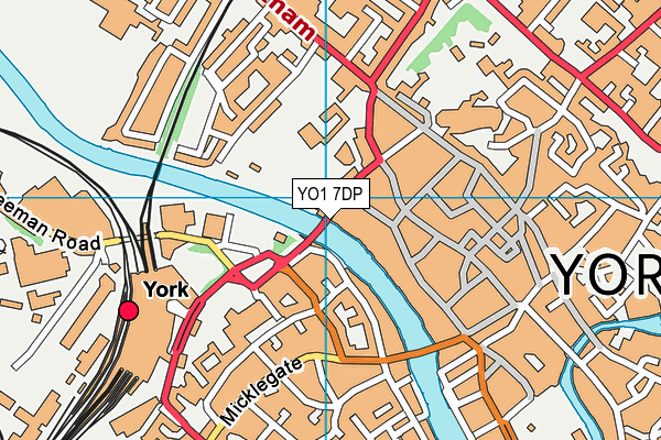 YO1 7DP map - OS VectorMap District (Ordnance Survey)