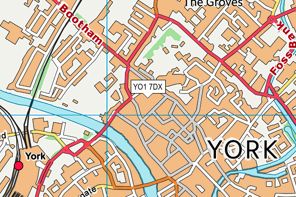 YO1 7DX map - OS VectorMap District (Ordnance Survey)